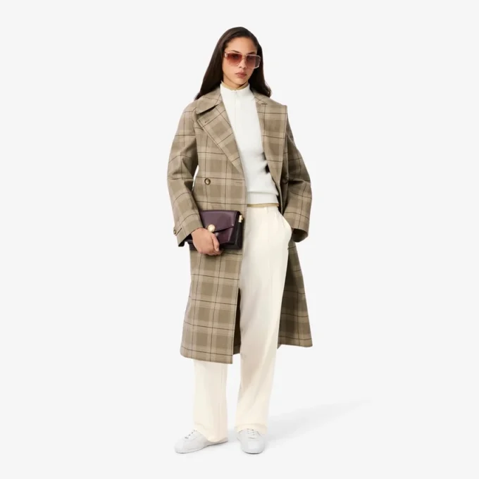 Oversized plisserade flanellbyxor för dam Oversized plisserade flanellbyxor för dam