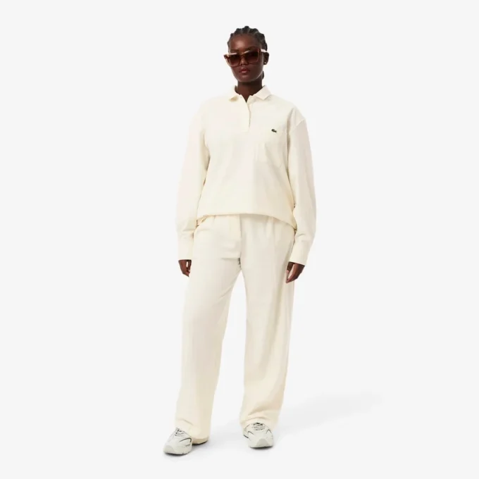 Oversized plisserade flanellbyxor för dam Oversized plisserade flanellbyxor för dam