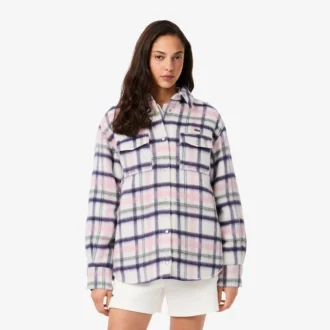 Oversized quiltad ylleöverskjorta för dam