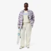 Oversized quiltad ylleöverskjorta för dam Oversized quiltad ylleöverskjorta för dam