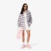 Oversized quiltad ylleöverskjorta för dam Oversized quiltad ylleöverskjorta för dam