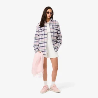Oversized quiltad ylleöverskjorta för dam