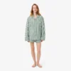 Oversized randigt pyjamas-set i poplin