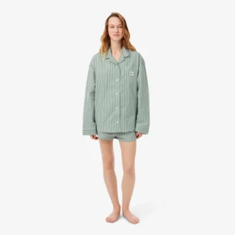 Oversized randigt pyjamas-set i poplin Oversized randigt pyjamas-set i poplin