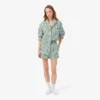 Oversized randigt pyjamas-set i poplin