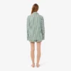Oversized randigt pyjamas-set i poplin