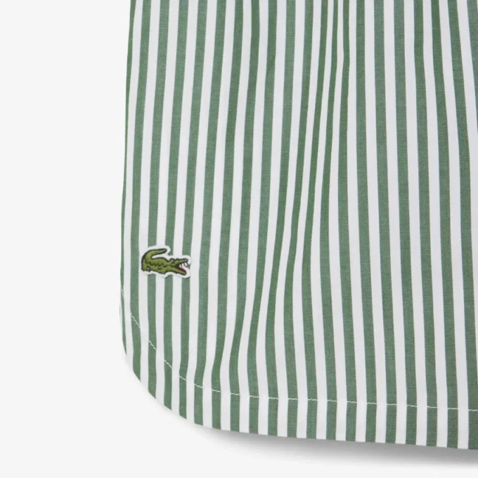 Oversized randigt pyjamas-set i poplin