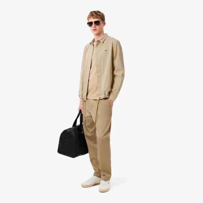 Oversized rutig overshirt i tjock bomull för herr Oversized rutig overshirt i tjock bomull för herr