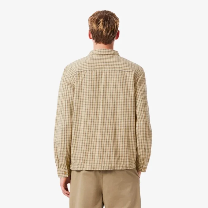 Oversized rutig overshirt i tjock bomull för herr Oversized rutig overshirt i tjock bomull för herr