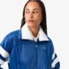 Oversized satin-pointelle-ränder-Sweatshirt för dam Oversized satin-pointelle-ränder-Sweatshirt för dam