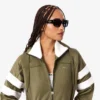 Oversized satin-sweatshirt med randmönster för dam Oversized satin-sweatshirt med randmönster för dam