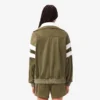 Oversized satin-sweatshirt med randmönster för dam Oversized satin-sweatshirt med randmönster för dam