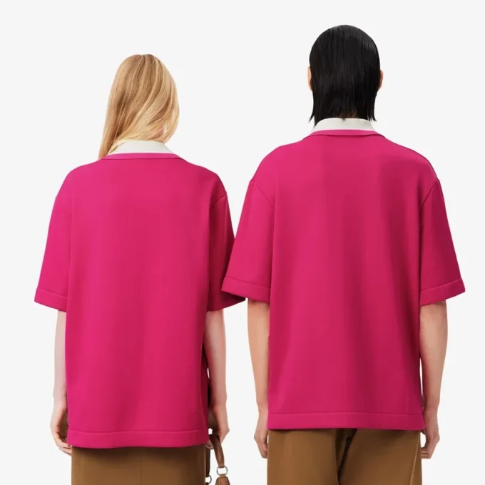 Oversized satinpikétröja med Runway-märke Oversized satinpikétröja med Runway-märke