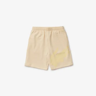 Oversized shorts i ekologisk bomullsfleece med krokodiltryck för herr