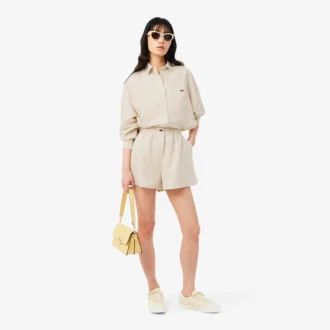 Oversized shorts i linneblandning