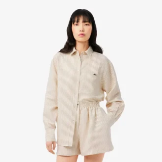 Oversized skjorta i linneblandning