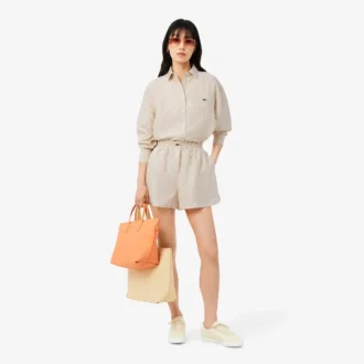 Oversized skjorta i linneblandning