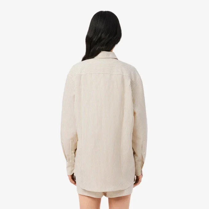 Oversized skjorta i linneblandning