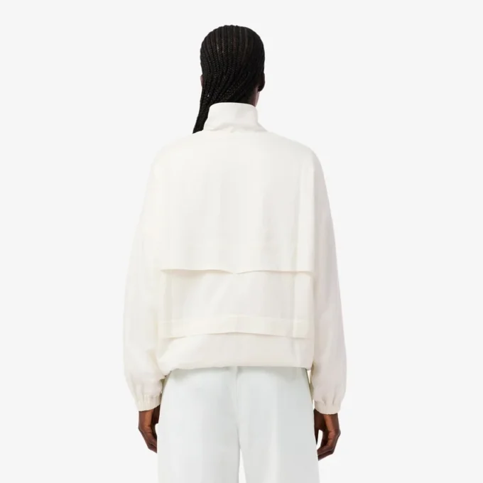 Oversized-träningsjacka i linneblandning