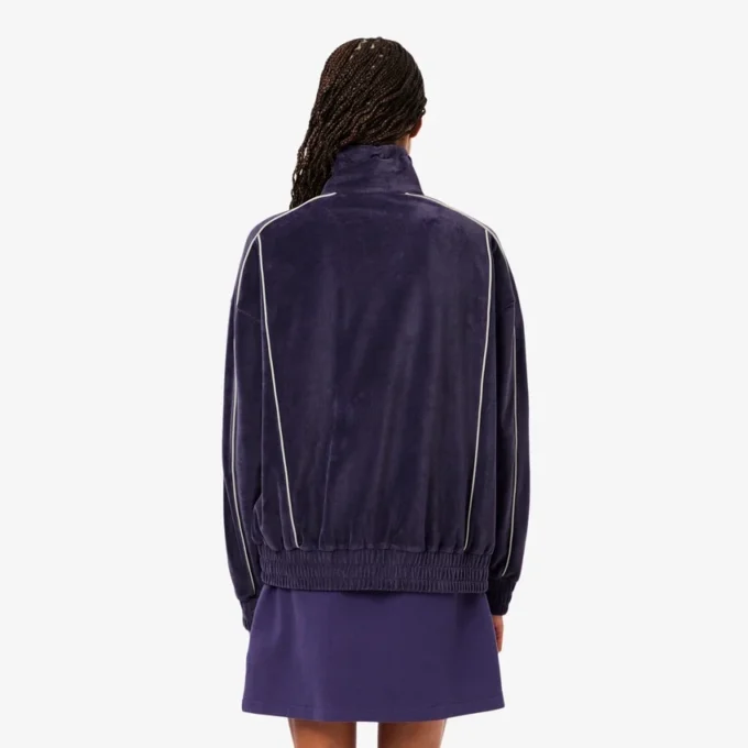 Oversized velour Sweatshirt med dragkedja för dam Oversized velour Sweatshirt med dragkedja för dam