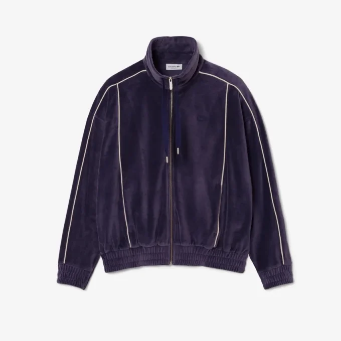 Oversized velour Sweatshirt med dragkedja för dam Oversized velour Sweatshirt med dragkedja för dam