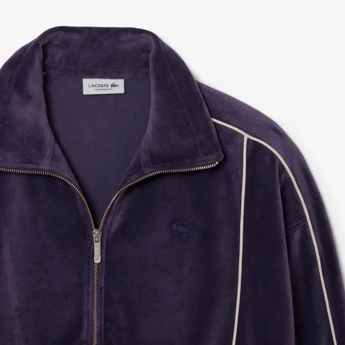 Oversized velour Sweatshirt med dragkedja för dam Oversized velour Sweatshirt med dragkedja för dam