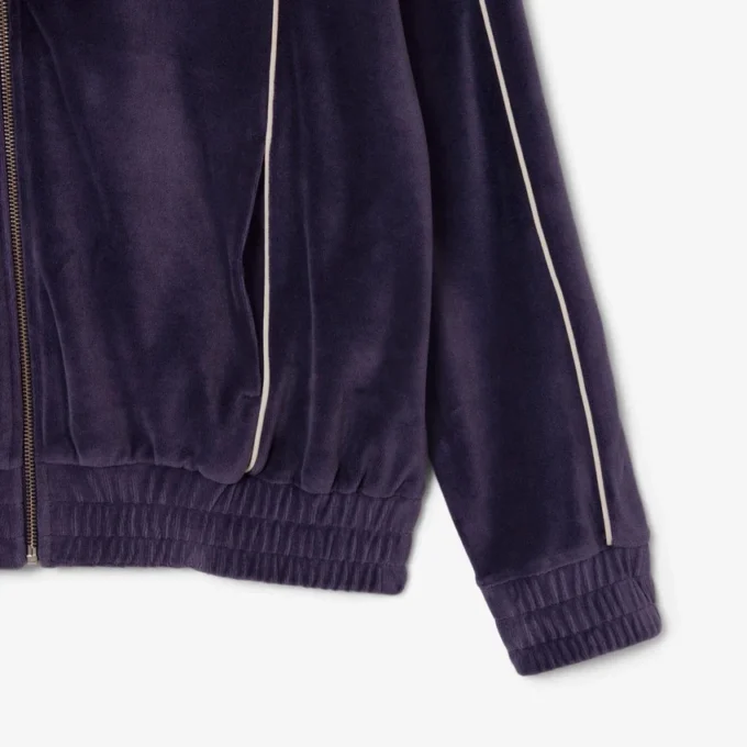 Oversized velour Sweatshirt med dragkedja för dam Oversized velour Sweatshirt med dragkedja för dam