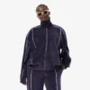 Oversized velour Sweatshirt med dragkedja för dam Oversized velour Sweatshirt med dragkedja för dam