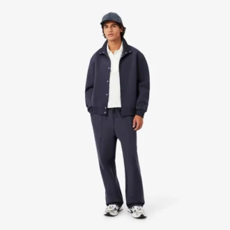 Paris Classic Fit-pikétröja med öppen hals och broderi för herr