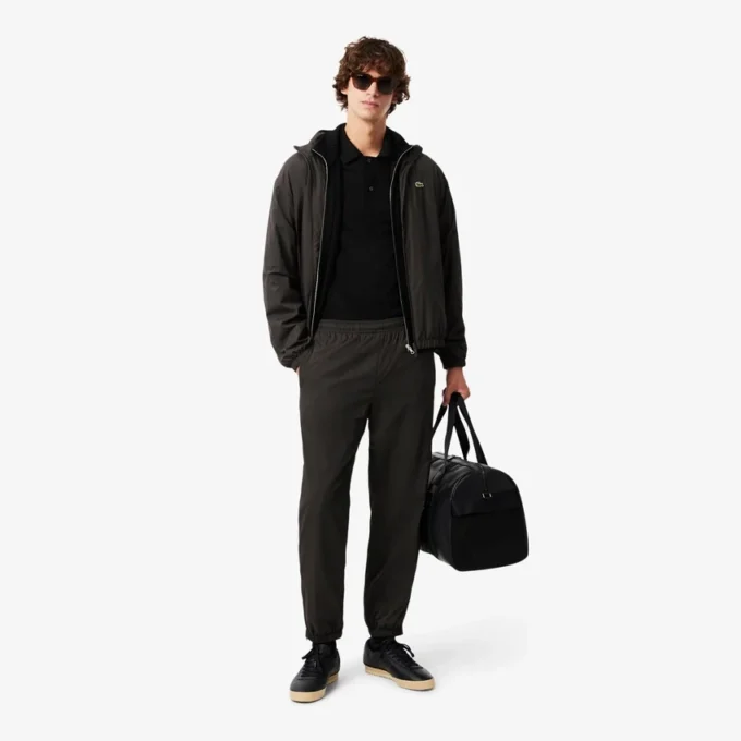 Paris Classic Fit-pikétröja med öppen hals och broderi för herr Paris Classic Fit-pikétröja med öppen hals och broderi för herr