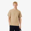Petit Piqua-T-shirt för herr med ribbad hals Petit Piqua-T-shirt för herr med ribbad hals