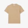 Petit Piqua-T-shirt för herr med ribbad hals Petit Piqua-T-shirt för herr med ribbad hals