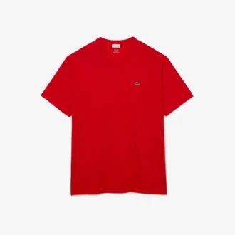 Pima-T-shirt med V-ringning i stor storlek för herr