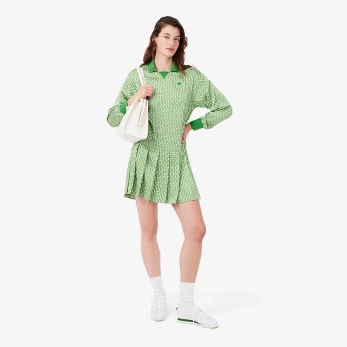 Plisserad pikétröja i satin Plisserad pikétröja i satin
