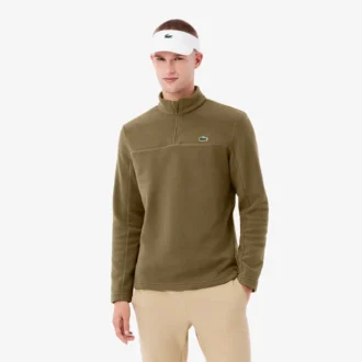 Polarfleece-golftröja med korta dragkedja för herr