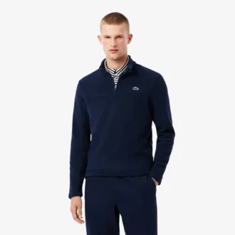 Polarfleece-golftröja med korta dragkedja för herr