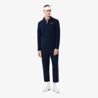Polarfleece-golftröja med korta dragkedja för herr