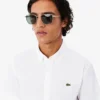 Poplin-skjorta med kort ärm och normal passform Poplin-skjorta med kort ärm och normal passform
