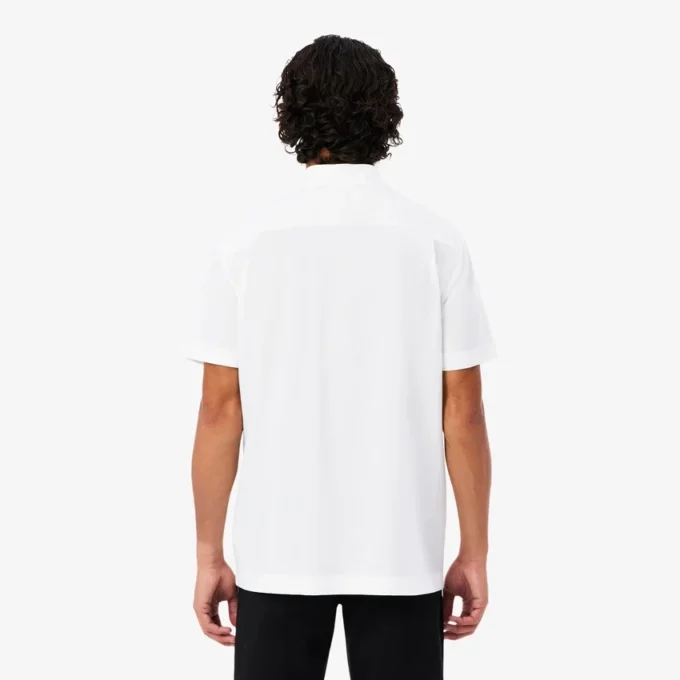 Poplin-skjorta med kort ärm och normal passform Poplin-skjorta med kort ärm och normal passform