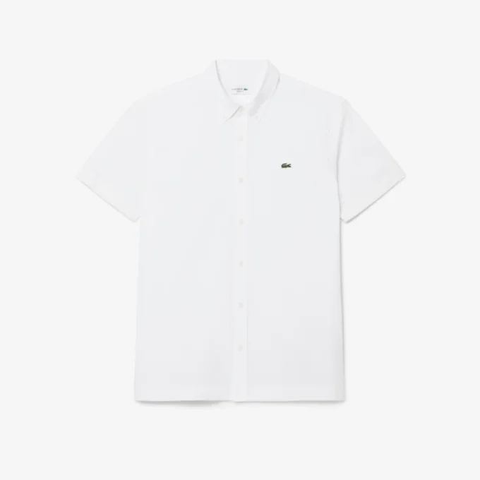 Poplin-skjorta med kort ärm och normal passform Poplin-skjorta med kort ärm och normal passform