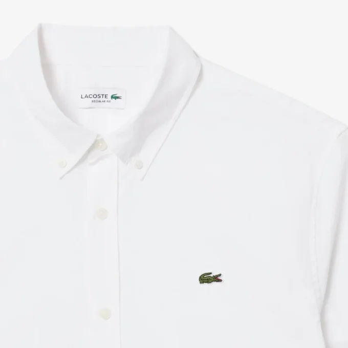 Poplin-skjorta med kort ärm och normal passform Poplin-skjorta med kort ärm och normal passform
