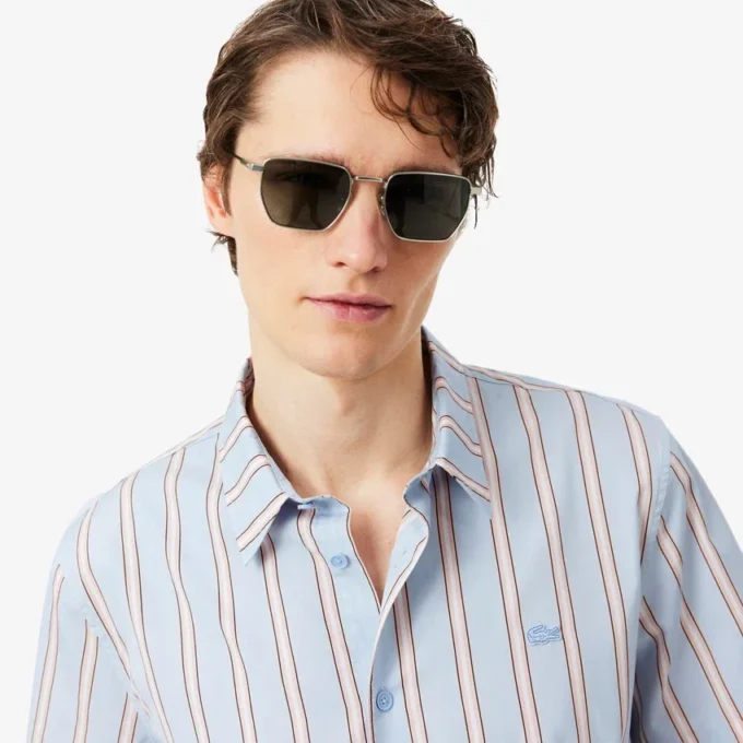Poplin-skjorta med ränder i regular fit Poplin-skjorta med ränder i regular fit