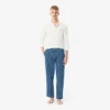Pyjamasbyxor i poplin med monogram för herr