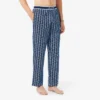 Pyjamasbyxor i poplin med monogram för herr