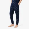 Pyjamasbyxor i tryckt bomull för herr