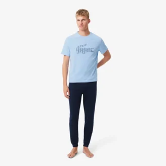 Pyjamaset i jersey med monogram för herr