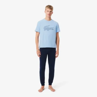 Pyjamaset i jersey med monogram för herr