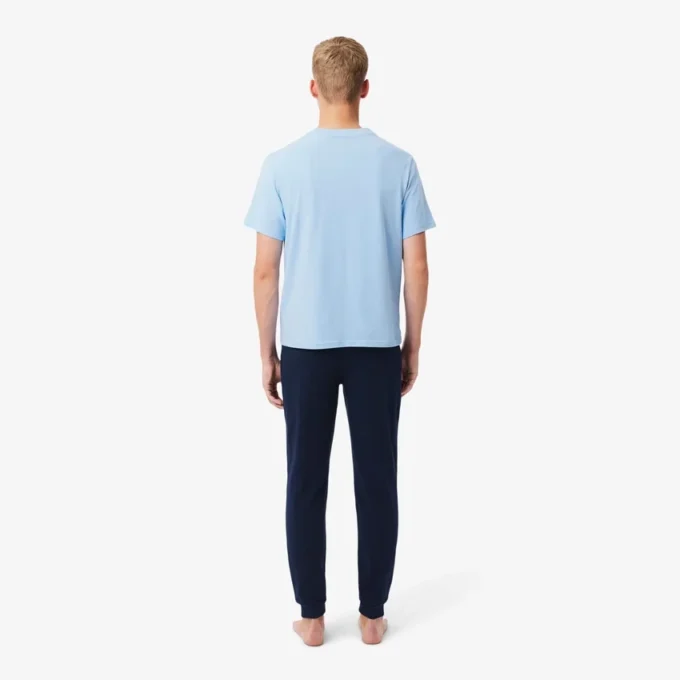 Pyjamaset i jersey med monogram för herr