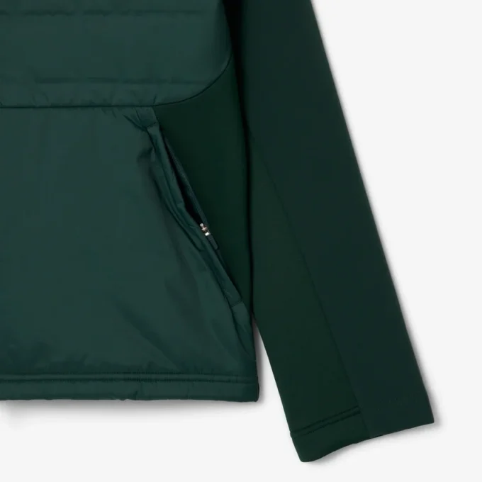 Quiltad golfjacka med hög krage för herr