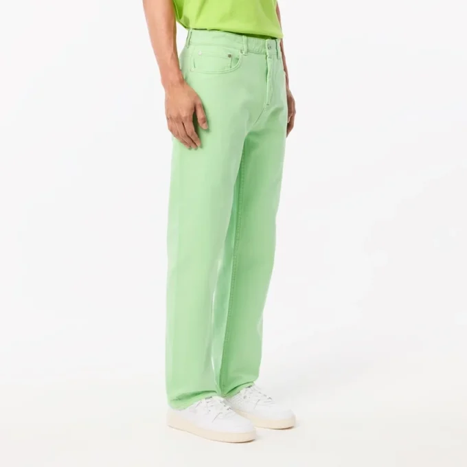 Raka bomullsjeans för herr